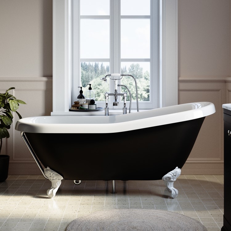 Set of 4 White Ball & Claw Feet for Roll Top Baths - Park Royal