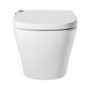 Wall Hung Smart Bidet Japanese Toilet with Heated Seat & 820mm Frame Cistern and Chrome Pneumatic Flush Plate - Purificare