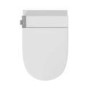 Wall Hung Smart Bidet Japanese Toilet with Heated Seat & 820mm Frame Cistern and Chrome Pneumatic Flush Plate - Purificare