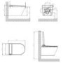 Wall Hung Smart Bidet Japanese Toilet with Heated Seat & 820mm Frame Cistern and Chrome Pneumatic Flush Plate - Purificare