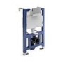 Wall Hung Smart Bidet Japanese Toilet with Heated Seat & 820mm Frame Cistern and Chrome Pneumatic Flush Plate - Purificare