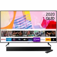 Samsung QE75Q60TAUXXU 75" 4K Ultra HD HDR10+ Smart QLED TV with Soundbar and Subwoofer