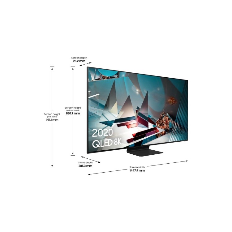 Samsung QE75Q800TATXXU 75" 8K Ultra Sharp HD HDR10+ Smart QLED TV with Soundbar & Subwoofer