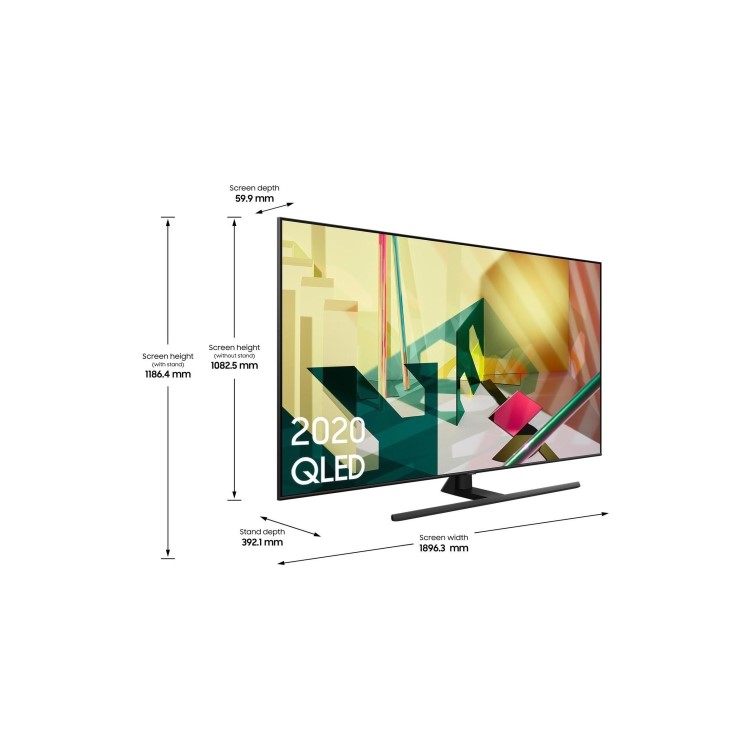 Samsung QE85Q70TATXXU 85" 4K Ultra HD Smart QLED TV with Soundbar and Subwoofer