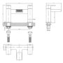 GRADE A1 - Black Bath Mixer Tap - Quadra