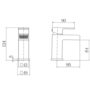 GRADE A1 - Chrome Waterfall Mono Basin Mixer Tap - Quadra