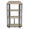 Industrial Bar Table Set with 2 Grey Faux Leather Adjustable Bar Stools - Quinn