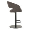 Industrial Bar Table Set with 2 Grey Faux Leather Adjustable Bar Stools - Quinn