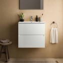 BUN/R0256WG/98320 500mm Ideal Standard Eurovit+ White Wall Hung Vanity Unit with Basin