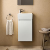 350mm Ideal Standard Eurovit+ White Left-Hand Wall Hung Vanity Unit with Basin