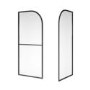 900mm Black Curved Glass Shower Screen for Wet Room & Walk In Shower - Raya