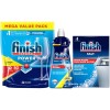 Finish Dishwasher Tablets x80 Rinse &amp; Shine Aid 400ml And Salt 4kg Bundle