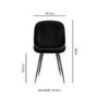 White Gloss Dining Table with 8 Black Velvet Dining Chairs - Rochelle