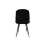 White Gloss Dining Table with 8 Black Velvet Dining Chairs - Rochelle