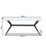White Gloss Dining Table with 6 Black Velvet Dining Chairs - Rochelle