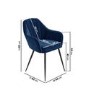 White Gloss Dining Table Set with 2 Navy Velvet Chairs and 1 Bench - Seats 4 - Rochelle
