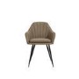 Black Oak Dining Table Set with 2 Beige Faux Leather Chairs & 1 Bench - Seats 4 - Rochelle