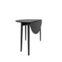 Black Drop Leaf Dining Table Set with 4 Black Spindle Back Chairs - Seats 4 - Rudy