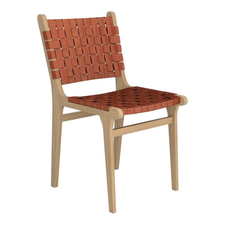 Oak Drop Leaf Dining Table Set with 4 Tan Faux Leather Chairs - Seats 4 - Rudy