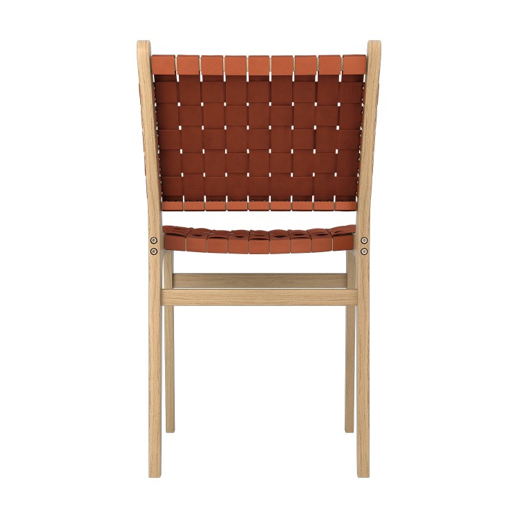 Oak Drop Leaf Dining Table Set with 4 Tan Faux Leather Chairs - Seats 4 - Rudy