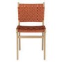 Oak Drop Leaf Dining Table Set with 4 Tan Faux Leather Chairs - Seats 4 - Rudy