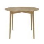 Small Oak Drop Leaf Dining Table Set with 2 Beige Upholstered Chairs - Seats 2 - Rudy