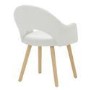 Oak Drop Leaf Dining Table Set with 2 Cream Recycled Fabric Chairs - Seats 2 - Rudy