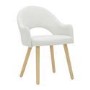 Oak Drop Leaf Dining Table Set with 2 Cream Recycled Fabric Chairs - Seats 2 - Rudy