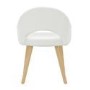 Oak Drop Leaf Dining Table Set with 2 Cream Recycled Fabric Chairs - Seats 2 - Rudy