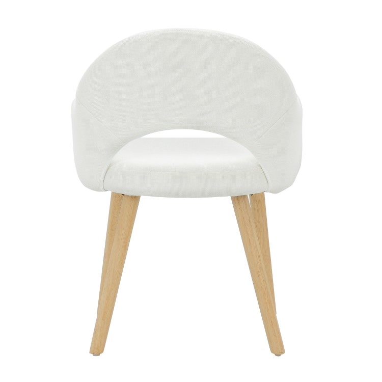 Oak Drop Leaf Dining Table Set with 2 Cream Recycled Fabric Chairs - Seats 2 - Rudy