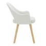 Oak Drop Leaf Dining Table Set with 2 Cream Recycled Fabric Chairs - Seats 2 - Rudy