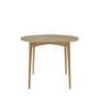 Oak Drop Leaf Dining Table Set with 2 Cream Recycled Fabric Chairs - Seats 2 - Rudy