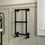 Black Vertical Traditional Towel Radiator 700 x 400mm - Regent