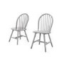 Round Dining Table with 4 Chairs in & Grey with Oak Finish - Rhode Island