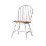 Small Round Drop Leaf Table with 2 Chairs in Wood & White - Rhode Island