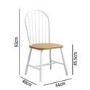 Small Round Drop Leaf Table with 2 Chairs in Wood & White - Rhode Island