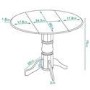 Small Round Drop Leaf Table with 2 Chairs in Wood & White - Rhode Island