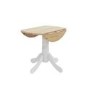 Small Round Drop Leaf Table with 2 Chairs in Wood & White - Rhode Island