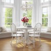 Rhode Island 4 Seater Round Table in White with 4 Dining Chairs