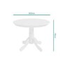 Small Round Dining Table in White with 4 Velvet Chairs in Pink - Rhode Island & Kaylee