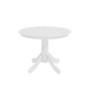 Small Round Dining Table in White with 4 Velvet Chairs in Pink - Rhode Island & Kaylee