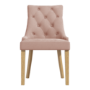 Small Round Dining Table in White with 4 Velvet Chairs in Pink - Rhode Island & Kaylee