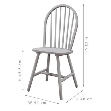 Round Extendable Dining Table Set with 4 Grey Wooden Dining Chairs - Rhode Island