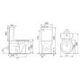 ONLY OPENED - Close Coupled Rimless Toilet with Soft Close Seat - Ripley