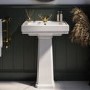 Grade A1 - Traditional Full Pedestal 1 Tap Hole Basin 583mm - Park Royal