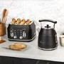 Rangemaster Classic 4 Slice Toaster & Cordless Classic Dome 1.7L Kettle - Black