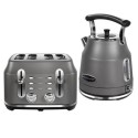 BUN/RMCL4S201GY/93299 Rangemaster Classic 4 Slice Toaster & Cordless Dome 1.7L Kettle - Grey