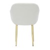 Round to Oval White Marble Effect Extendable Dining Table with 6 Boucle Dining Chairs - Reine