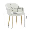 Round to Oval White Marble Effect Extendable Dining Table with 6 Boucle Dining Chairs - Reine