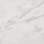 Round to Oval White Marble Effect Extendable Dining Table Set with 4 Mink Velvet Chairs - Seats 4 - Reine